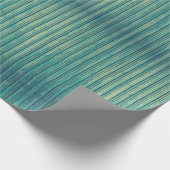 Aqua Grunge Stripes inpakpapier (Hoek)