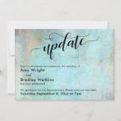 Aqua Grunge Update Uitgestelde huwelijksupdate Kaa Kaart (Voorkant)