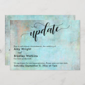 Aqua Grunge Update Uitgestelde huwelijksupdate Kaa Kaart (Voorkant / Achterkant)