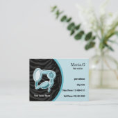 Aqua Hair Salon-visitekaartjes Afsprakenkaartje (Staand voorkant)