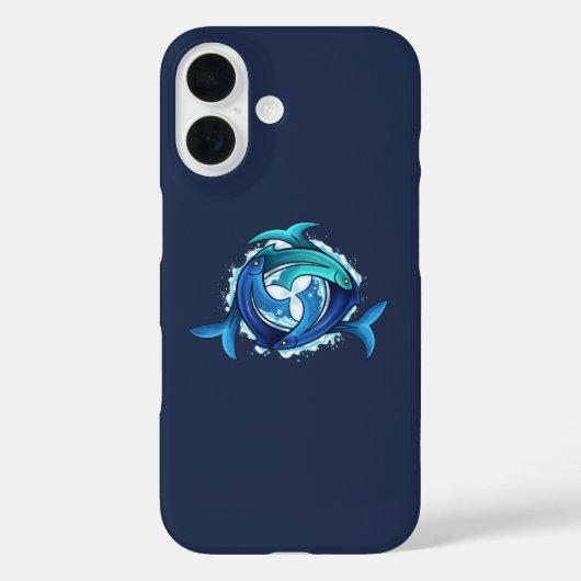 Aqua Harmony: Verstrengelde vis Trinity Case-Mate iPhone Case (Achterkant)