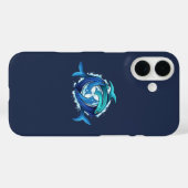 Aqua Harmony: Verstrengelde vis Trinity Case-Mate iPhone Case (Achterkant (horizontaal))