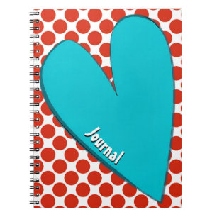 Aqua Hart Retro Art Persoonlijk Dagboek Notitieboe Notitieboek