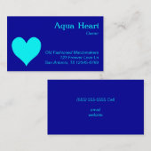 Aqua Hart Visitekaartje (Voorkant / Achterkant)