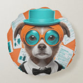 Aqua Hated Buddy Rond Kussen (Achterkant)