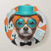 Aqua Hated Buddy Rond Kussen (Achterkant)