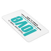 Aqua Head over Heels Save the Date Magnet Magneet (Rechterzijde)