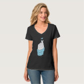 Aqua Heart Hands Mannen Vrouwen houden van beeld T-shirt (Voorkant volledig)