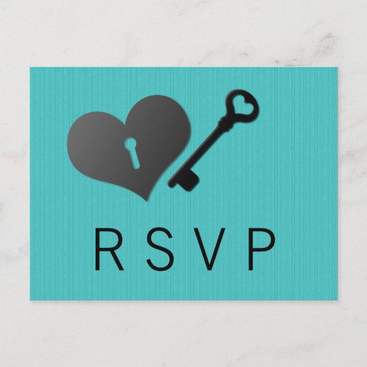 Aqua Heart Lock en Key Response Kaart (Voorkant)