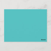Aqua Heart Lock en Key Table Briefkaart (Achterkant)