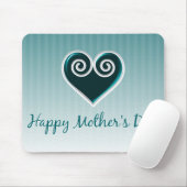 Aqua Heart Moederdag Mousepad Muismat (Met muis)