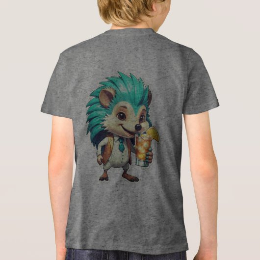 Aqua Hedgehog Tri-Blend Shirt (Achterkant)