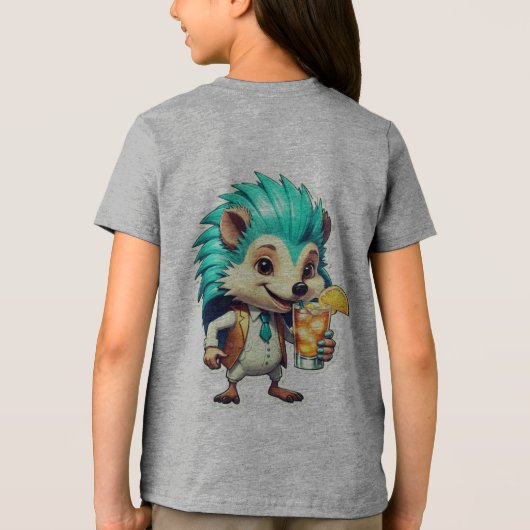 Aqua Hedgehog Tri-Blend Shirt (Achterkant)