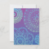 Aqua HEMSA HAND GOD Bat Mitzvah Party Card Kaart (Achterkant)