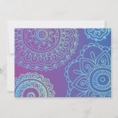 Aqua HEMSA HAND of GOD Baby Naming Invitation Kaart (Achterkant)