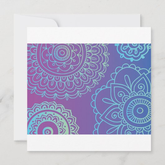 Aqua HEMSA HAND of GOD Bat Mitzvah Invitation Kaart (Achterkant)