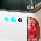 Aqua hibiscus bloem ontwerp bumpersticker (Op Truck)