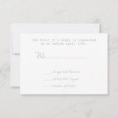 Aqua Hibiscus Flower Tropical Beach Wedding RSVP (Achterkant)