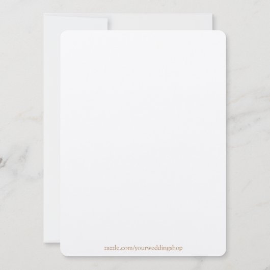 Aqua Hibiscus Temple Wedding & Reception nodigt ui Kaart (Achterkant)