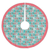 Aqua Ho Ho Ho Armadillo Kerstboom Rok (Voorkant)