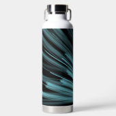 Aqua hoekige lijnen - Thor Waterfles (Voorkant)