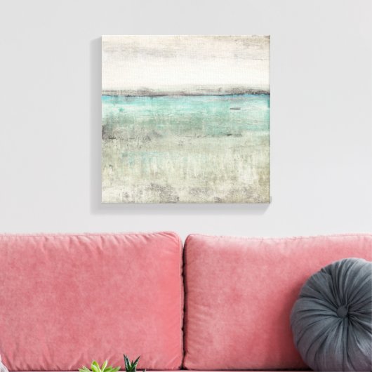 Aqua Horizon Canvas Afdruk (Insitu (Woonkamer))