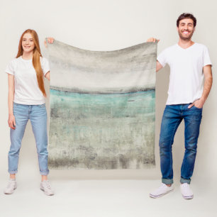 Aqua Horizon Fleece Deken