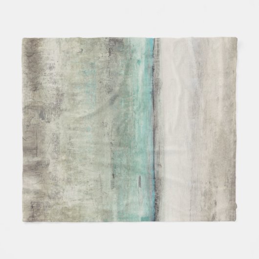 Aqua Horizon Fleece Deken (Voorkant (Horizontaal))