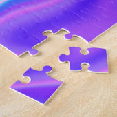 Aqua Hot Pink Iridescent Ombre Legpuzzel (Zijkant)