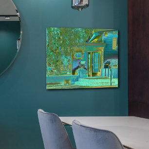 Aqua House 1 Canvas Afdruk