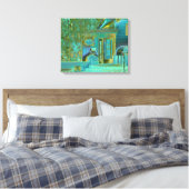 Aqua House 1 Canvas Afdruk (Insitu (Slaapkamer))