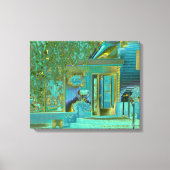 Aqua House 1 Canvas Afdruk (Voorkant)