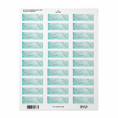 Aqua Hummingbird Jubileum Retouradres Etiket (Full Sheet)