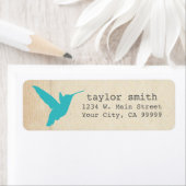  Aqua Hummingbird Return Address Labels (Insitu)