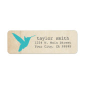  Aqua Hummingbird Return Address Labels (Voorkant)