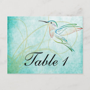 Aqua Hummingbird Waterverf Briefkaart
