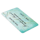 Aqua Hummingbird Waterverf Save the Date Magneet (Rechterzijde)
