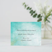 Aqua Hummingbird Waterverf Sparen de Datum Save The Date (Staand voorkant)