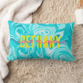 Aqua I LIVE SURFNAME Water Ocean Beach Fun Kussen (Deken)