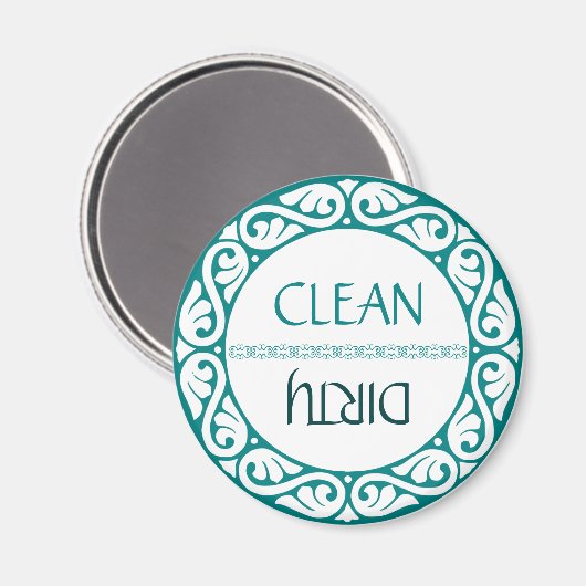 Aqua Infinity Scroll-patroon Magneet (Voorkant / Achterkant)