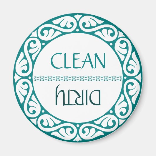 Aqua Infinity Scroll-patroon Magneet (Voorkant)