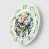 Aqua Inspirerend Angel Cherub Grote Klok (Hoek)