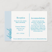 Aqua Invitation Insert, Caroline Wedding Informatiekaartje (Voorkant)