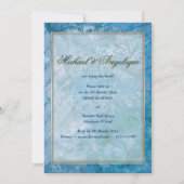 Aqua-ivoorstrand verloving kaart (Achterkant)