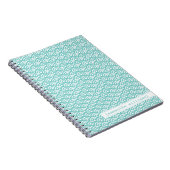 Aqua Japans Seigaiha Pattern Notitieboek (Rechterzijde)