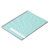 Aqua Japans Seigaiha Pattern Notitieboek (Linkerzijde)