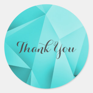 Aqua Jewel Tones Dank u Stickers