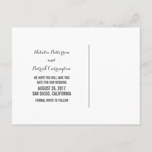 Aqua Jewel Tones Save the Date Briefkaart (Achterkant)