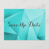 Aqua Jewel Tones Save the Date Briefkaart (Voorkant)