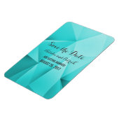 Aqua Jewel Tones Save the Date Flexi Magnet Magneet (Linkerzijde)